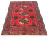 3x5 Red Ersari Afghan Hand Knotted Veg Dye Wool Area Rug